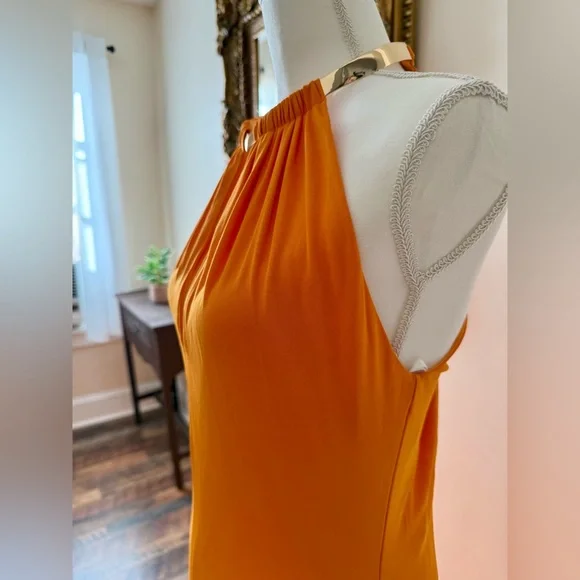 Halston Heritage Orange Maxi Dress - Picture 6 of 10